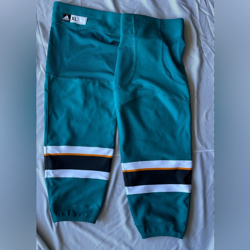 adidas NHL San Jose Sharks Pro Stock Hockey Team Issue Socks Men’s Size XL NWOT